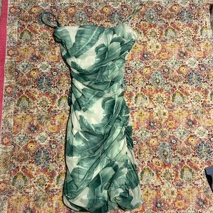Windsor palm leaves mini dress